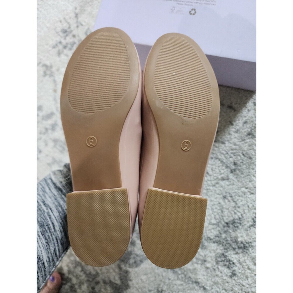 NEW Steve Madden Girl Plie Ballet Nude Patent Slip-On Flats Women's Size 6 - Picture 7 of 8